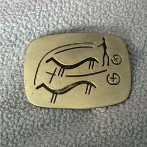 Jorgensen Jensen pewter chariot brooch